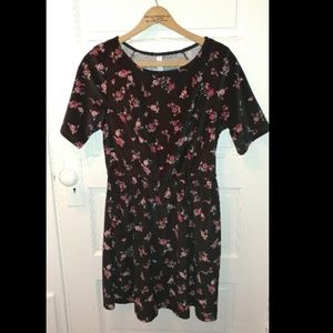 Velour, floral print Xhiliaration dress.